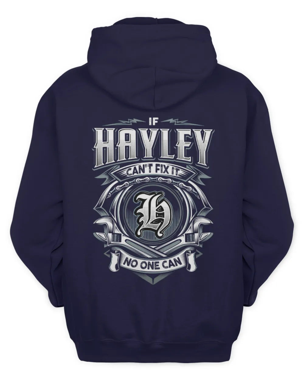 HAYLEY AP81-K4-626 - Personalized Ahmed Quote Apparel “If Ahmed Can't Fix It, No One Can” - Unisex Hoodie - Navy