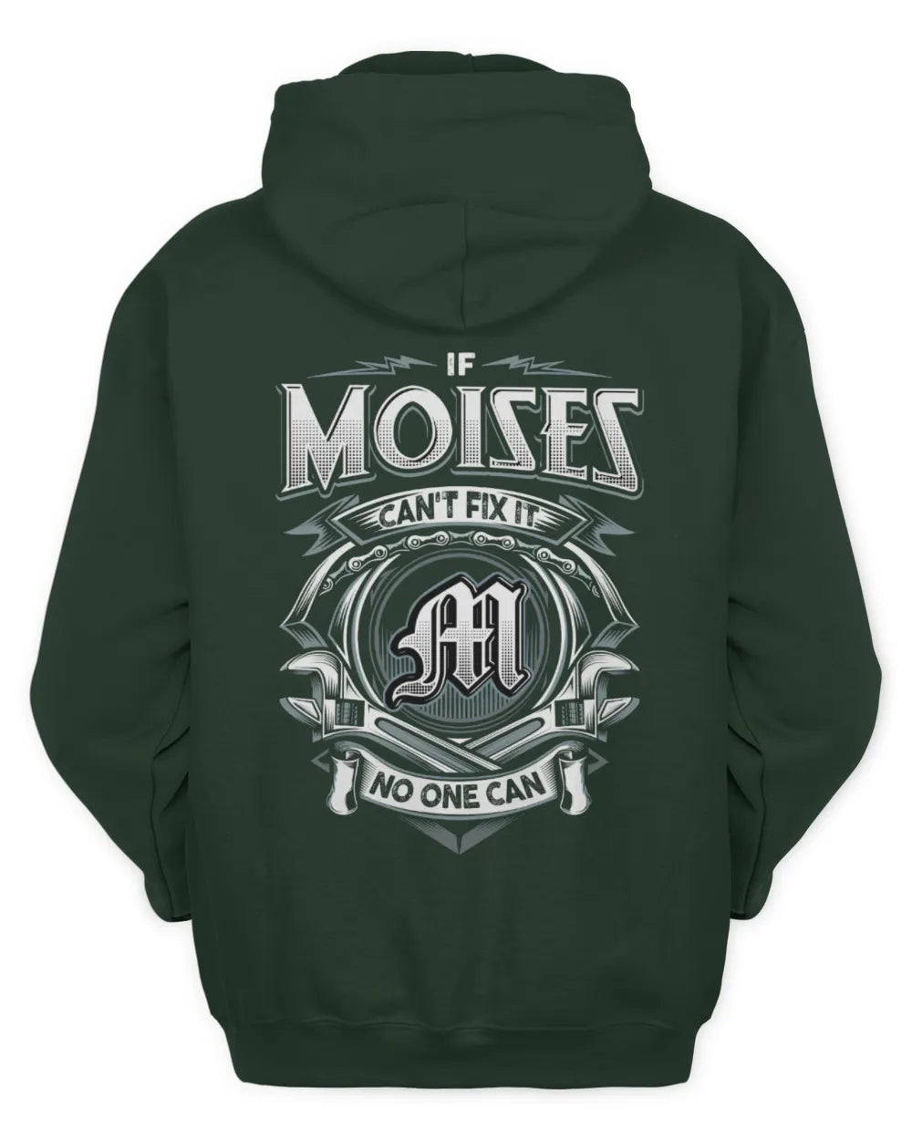 MOISES AP81-K4-626 - Personalized Ahmed Quote Apparel “If Ahmed Can't Fix It, No One Can” - Unisex Hoodie - Forest Green