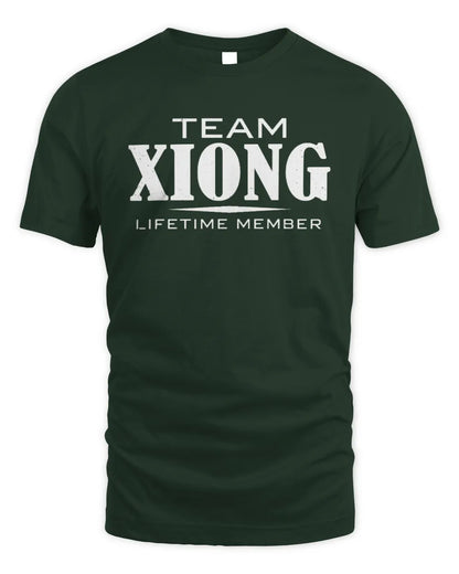 XIONG BL62-K4-128 - Personalized “Team NAME Lifetime Member” - Unisex Standard T-Shirt - Forest Green