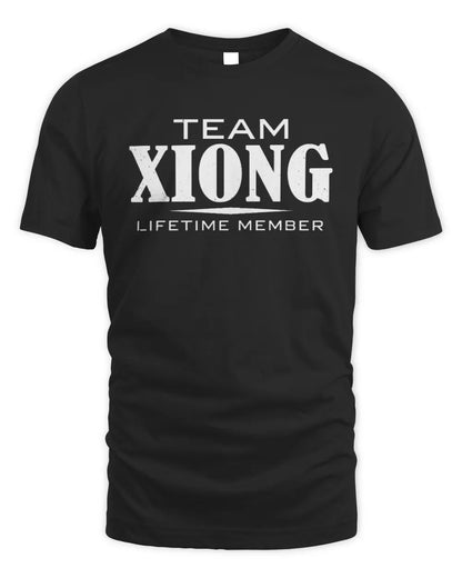 XIONG BL62-K4-128 - Personalized “Team NAME Lifetime Member” - Unisex Standard T-Shirt - Black