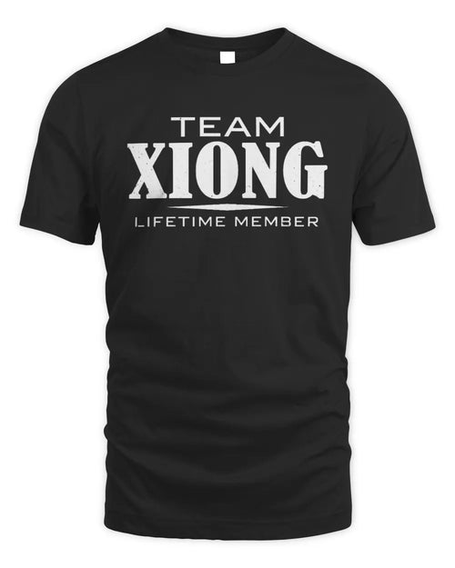 XIONG BL62-K4-128 - Personalized “Team NAME Lifetime Member” - Unisex Standard T-Shirt - Black