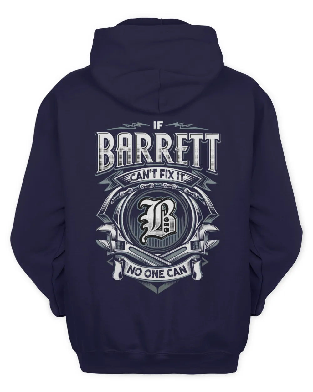 BARRETT AP81-K4-626 - Personalized Ahmed Quote Apparel “If Ahmed Can't Fix It, No One Can” - Unisex Hoodie - Navy