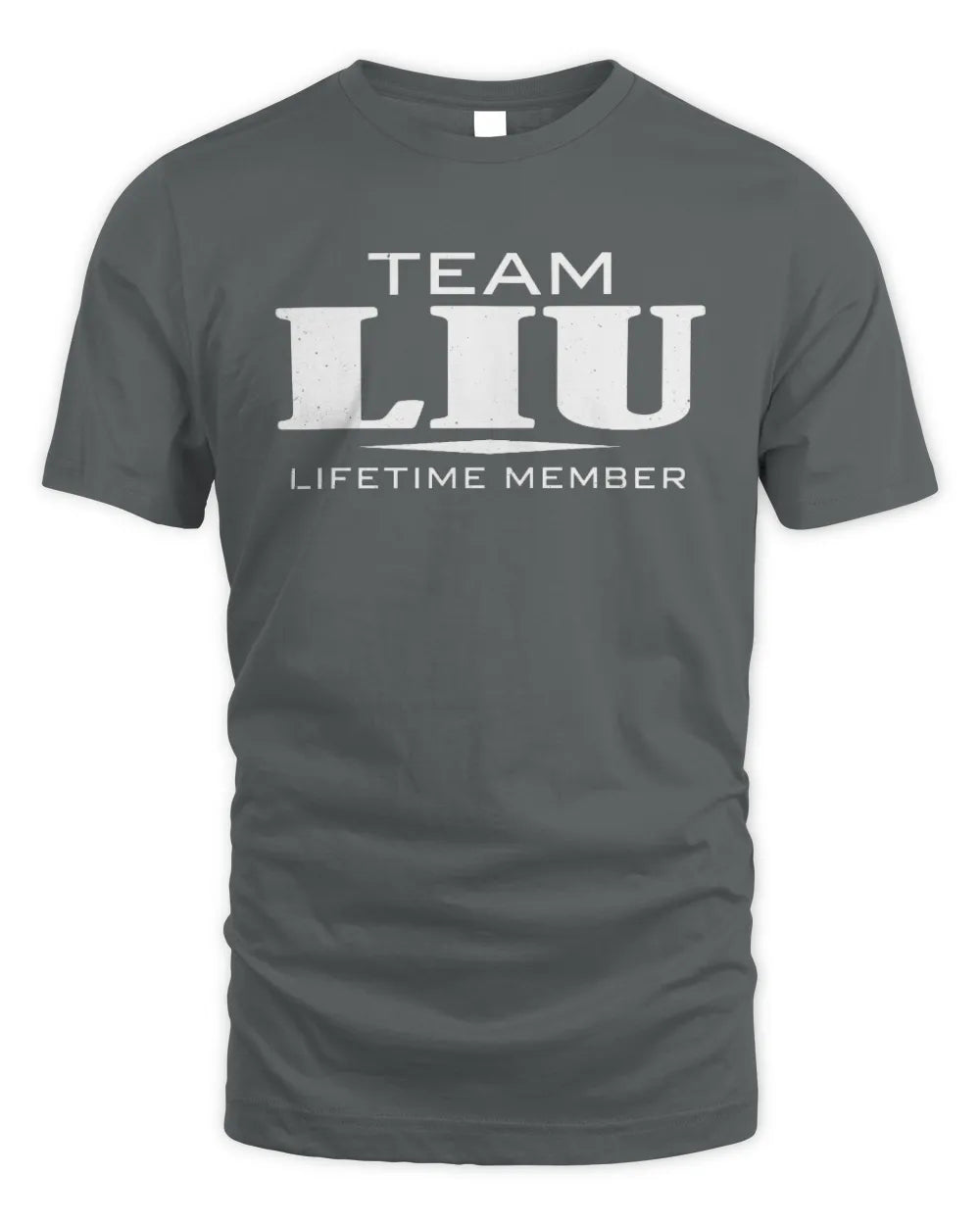 LIU BL62-K4-128 - Personalized “Team NAME Lifetime Member” - Unisex Standard T-Shirt - Charcoal