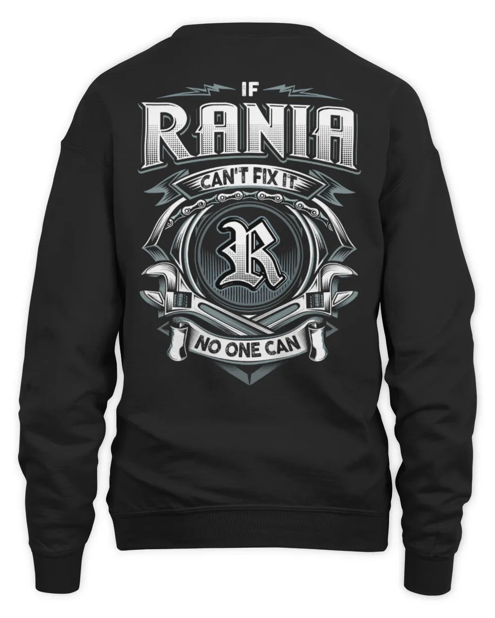 RANIA AP81-K4-626 - Personalized Ahmed Quote Apparel “If Ahmed Can't Fix It, No One Can” - Unisex Sweatshirt - Black