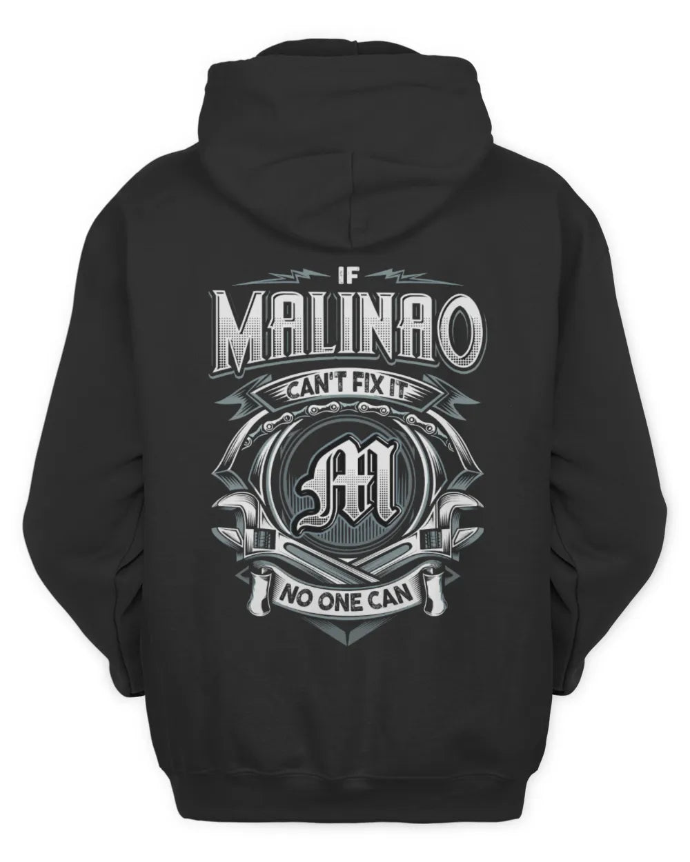 MALINAO AP81-K4-626 - Personalized Ahmed Quote Apparel “If Ahmed Can't Fix It, No One Can” - Unisex Hoodie - Black