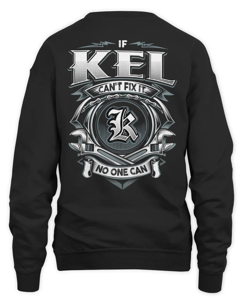 KEL AP81-K4-626 - Personalized Ahmed Quote Apparel “If Ahmed Can't Fix It, No One Can” - Unisex Sweatshirt - Black