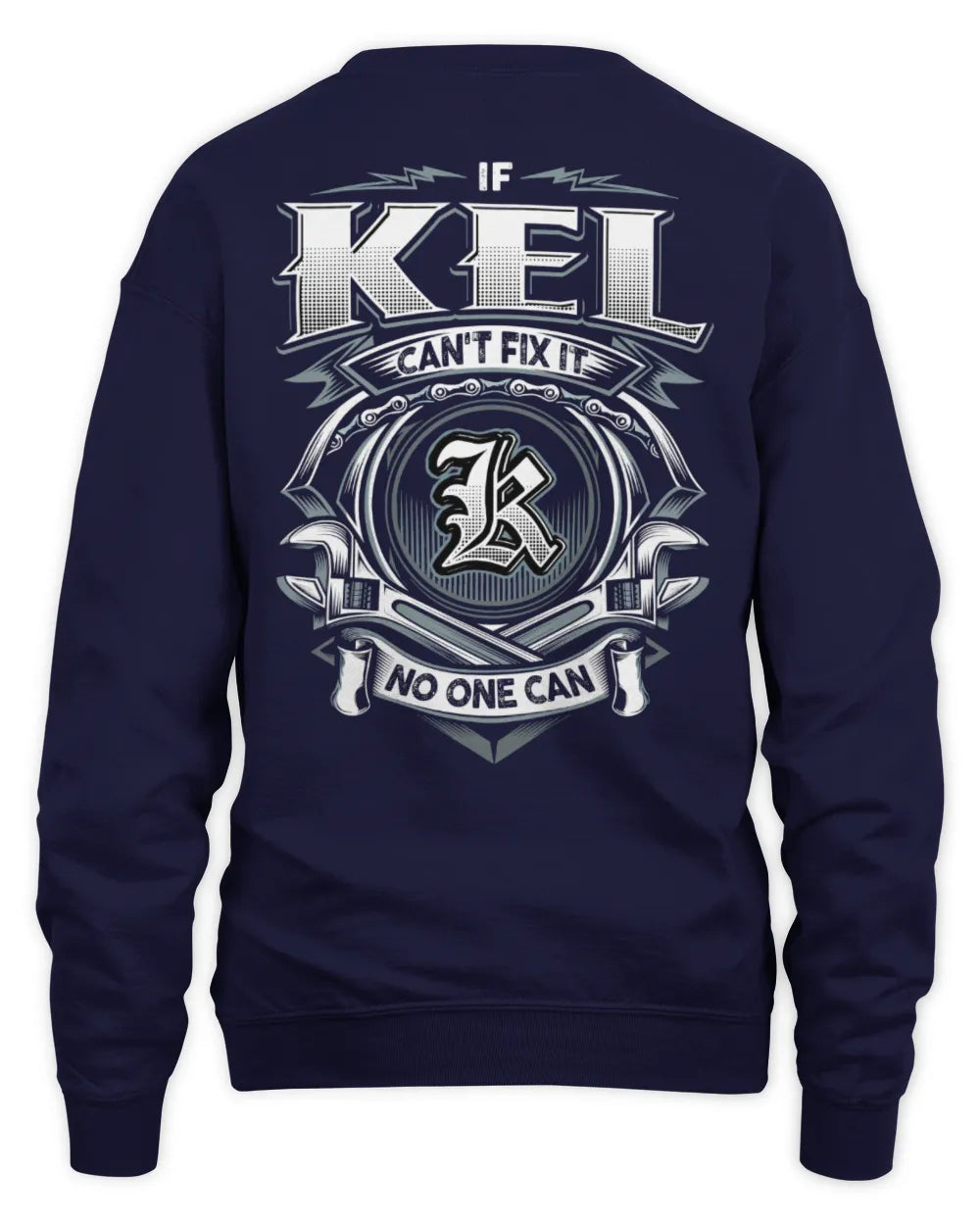 KEL AP81-K4-626 - Personalized Ahmed Quote Apparel “If Ahmed Can't Fix It, No One Can” - Unisex Sweatshirt - Navy