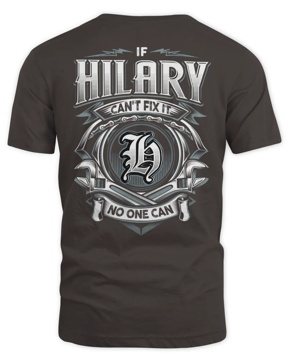 HILARY AP81-K4-626 - Personalized Ahmed Quote Apparel “If Ahmed Can't Fix It, No One Can” - Unisex Standard T-Shirt - Dark Chocolate