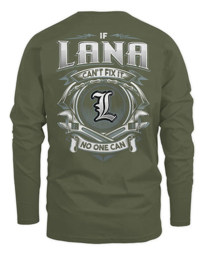 LANA AP81-K4-626 - Personalized Ahmed Quote Apparel “If Ahmed Can't Fix It, No One Can” - Men's Long Sleeved T-Shirt - Military Green