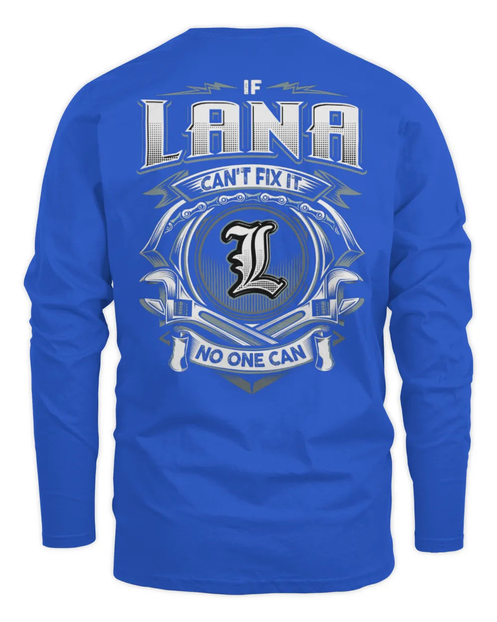 LANA AP81-K4-626 - Personalized Ahmed Quote Apparel “If Ahmed Can't Fix It, No One Can” - Men's Long Sleeved T-Shirt - Royal