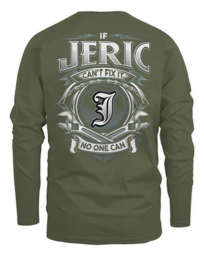 JERIC AP81-K4-626 - Personalized Ahmed Quote Apparel “If Ahmed Can't Fix It, No One Can” - Men's Long Sleeved T-Shirt - Military Green