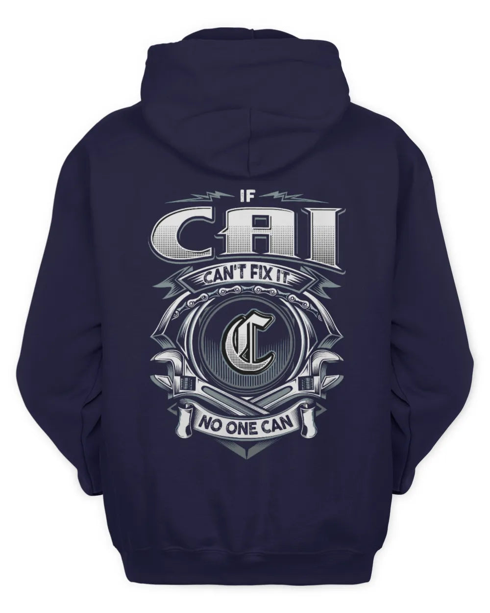 CAI AP81-K4-626 - Personalized Ahmed Quote Apparel “If Ahmed Can't Fix It, No One Can” - Unisex Hoodie - Navy