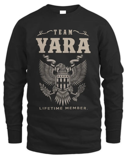 YARA TP06-K82 – Personalized Classic Style Apparel “Team NAME Lifetime Member” - Men's Long Sleeved T-Shirt - Black
