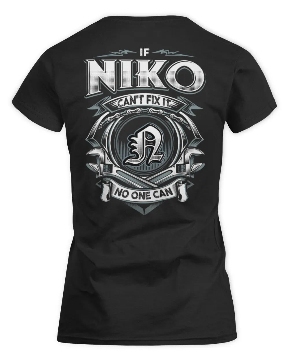 NIKO AP81-K4-626 - Personalized Ahmed Quote Apparel “If Ahmed Can't Fix It, No One Can” - Women's Standard T-Shirt - Black