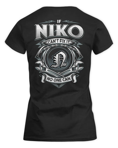 NIKO AP81-K4-626 - Personalized Ahmed Quote Apparel “If Ahmed Can't Fix It, No One Can” - Women's Standard T-Shirt - Black