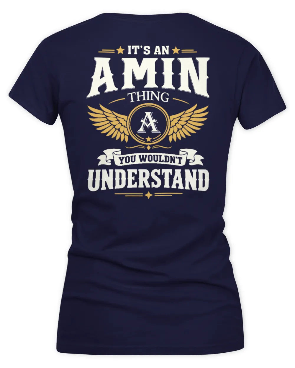 AMIN KT06-M008 It’s a [NAME] Thing – You Wouldn’t Understand | Personalized Vintage T-Shirt - Women's V-Neck T-Shirt - Navy
