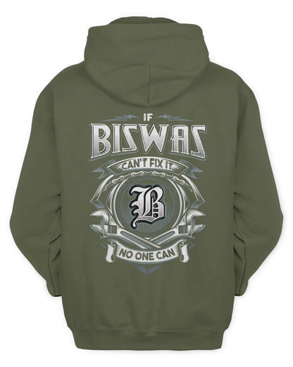 BISWAS AP81-K4-626 - Personalized Ahmed Quote Apparel “If Ahmed Can't Fix It, No One Can” - Unisex Hoodie - Military Green