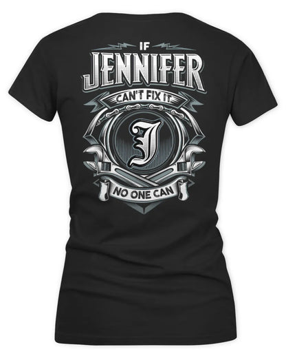 JENNIFER AP81-K4-626 - Personalized Ahmed Quote Apparel “If Ahmed Can't Fix It, No One Can” - Women's V-Neck T-Shirt - Black