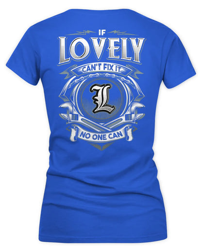 LOVELY AP81-K4-626 - Personalized Ahmed Quote Apparel “If Ahmed Can't Fix It, No One Can” - Women's V-Neck T-Shirt - Royal