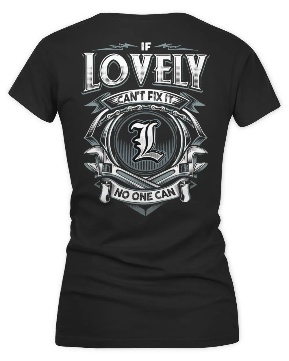 LOVELY AP81-K4-626 - Personalized Ahmed Quote Apparel “If Ahmed Can't Fix It, No One Can” - Women's V-Neck T-Shirt - Black