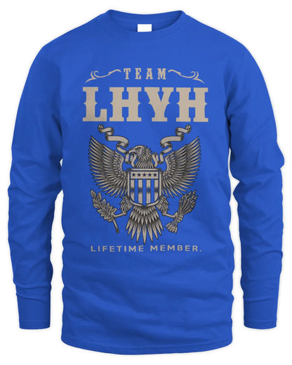 LHYH TP06-K82 – Personalized Classic Style Apparel “Team NAME Lifetime Member” - Men's Long Sleeved T-Shirt - Royal