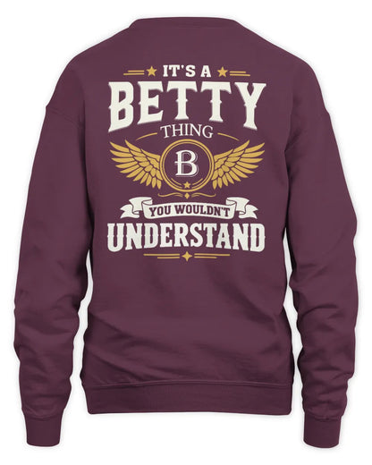 BETTY KT06-M008 It’s a [NAME] Thing – You Wouldn’t Understand | Personalized Vintage T-Shirt - Unisex Sweatshirt - Maroon