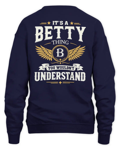 BETTY KT06-M008 It’s a [NAME] Thing – You Wouldn’t Understand | Personalized Vintage T-Shirt - Unisex Sweatshirt - Navy