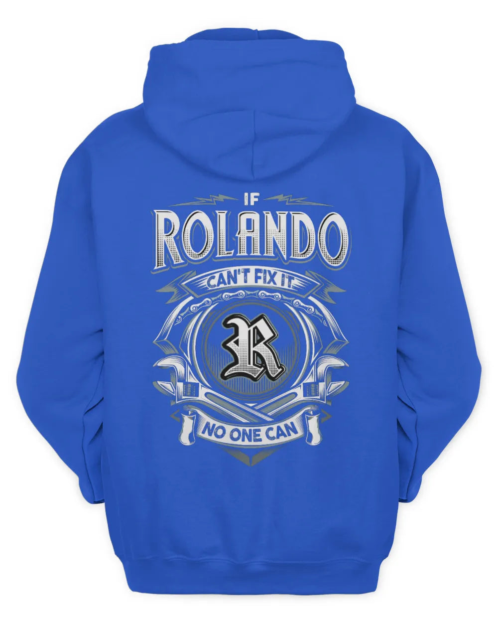 ROLANDO AP81-K4-626 - Personalized Ahmed Quote Apparel “If Ahmed Can't Fix It, No One Can” - Unisex Hoodie - Royal