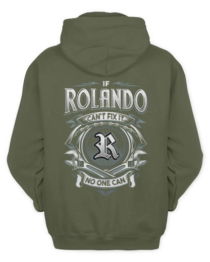ROLANDO AP81-K4-626 - Personalized Ahmed Quote Apparel “If Ahmed Can't Fix It, No One Can” - Unisex Hoodie - Military Green