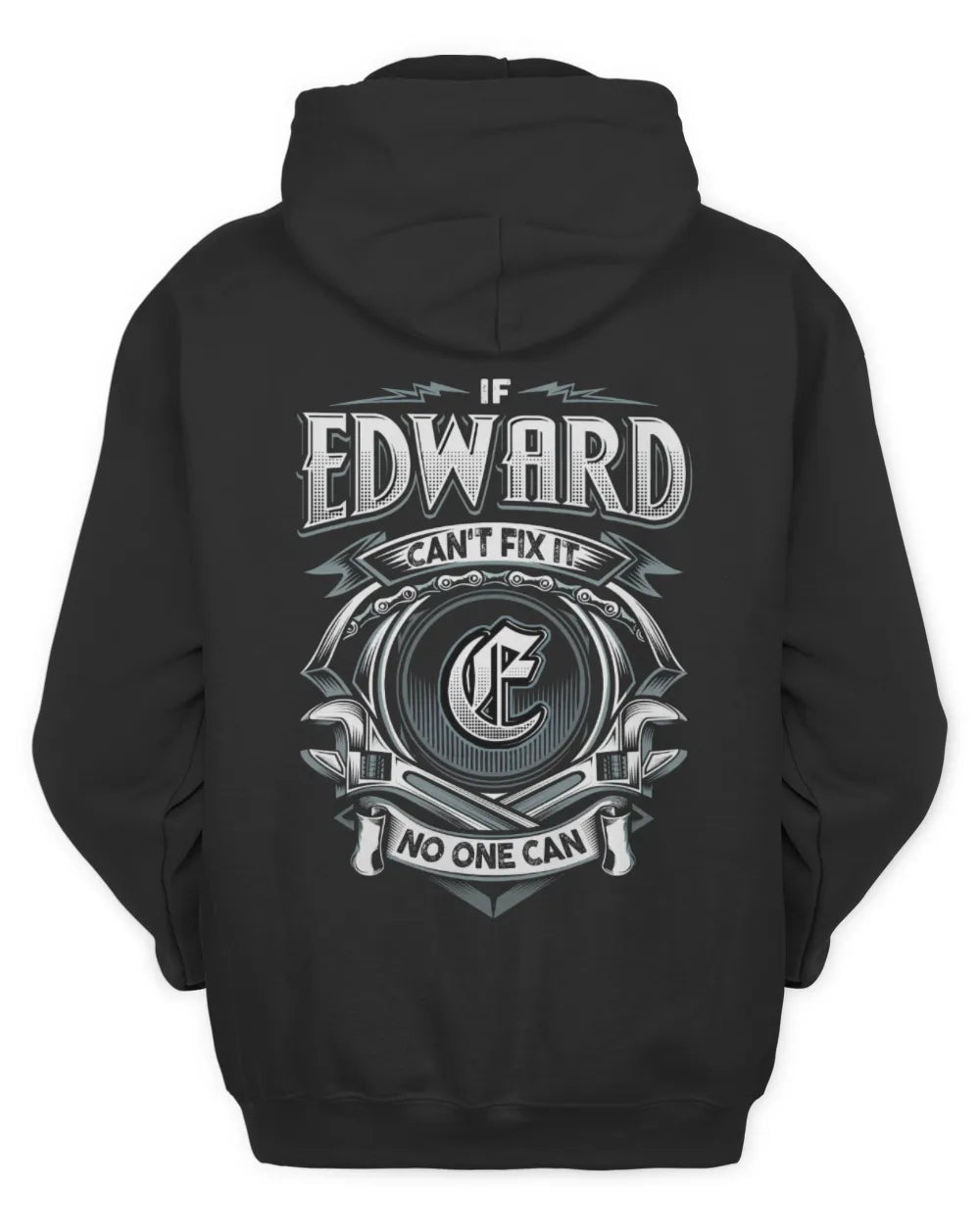 EDWARD AP81-K4-626 - Personalized Ahmed Quote Apparel “If Ahmed Can't Fix It, No One Can” - Unisex Hoodie - Black
