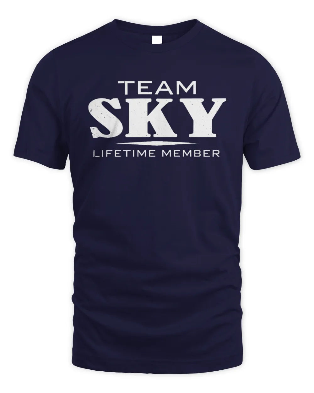 SKY BL62-K4-128 - Personalized “Team NAME Lifetime Member” - Unisex Standard T-Shirt - Navy