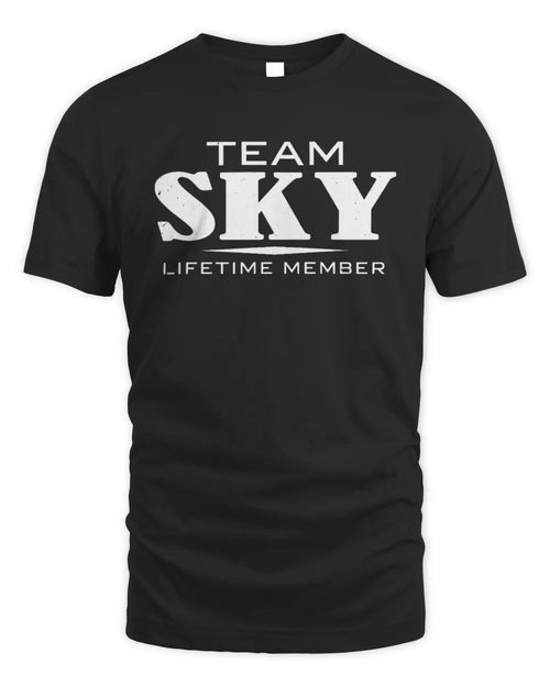SKY BL62-K4-128 - Personalized “Team NAME Lifetime Member” - Unisex Standard T-Shirt - Black