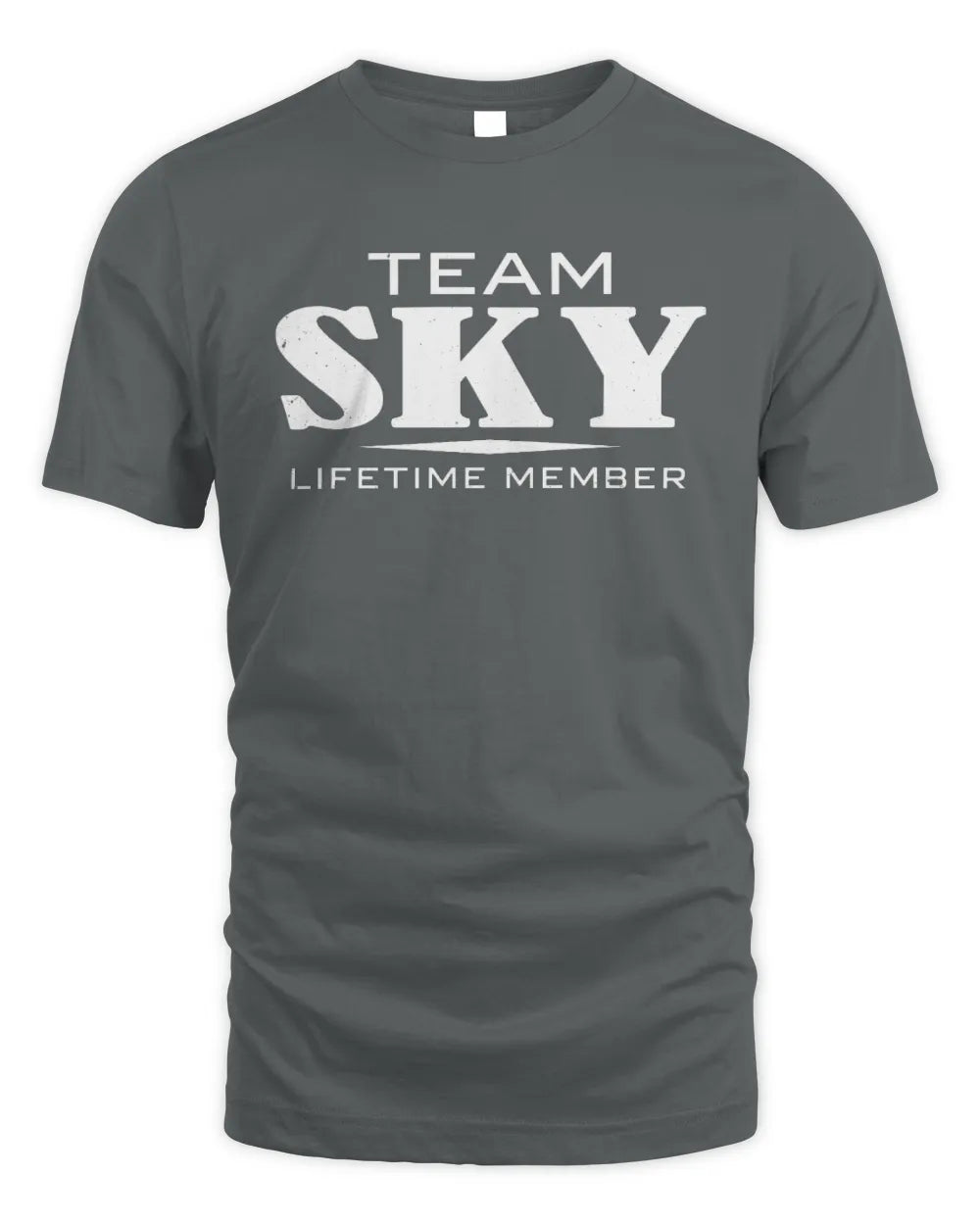 SKY BL62-K4-128 - Personalized “Team NAME Lifetime Member” - Unisex Standard T-Shirt - Charcoal