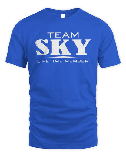 SKY BL62-K4-128 - Personalized “Team NAME Lifetime Member” - Unisex Standard T-Shirt - Royal