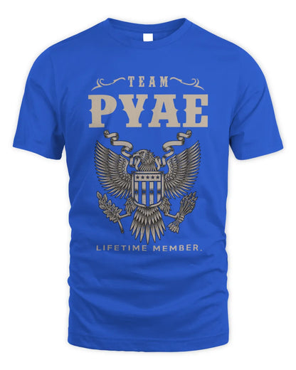 PYAE TP06-K82 – Personalized Classic Style Apparel “Team NAME Lifetime Member” - Unisex Standard T-Shirt - Royal