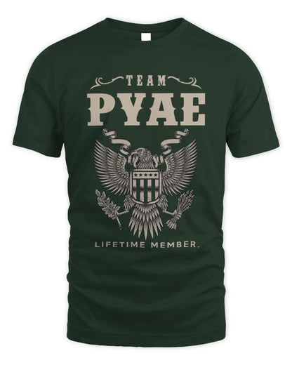 PYAE TP06-K82 – Personalized Classic Style Apparel “Team NAME Lifetime Member” - Unisex Standard T-Shirt - Forest Green