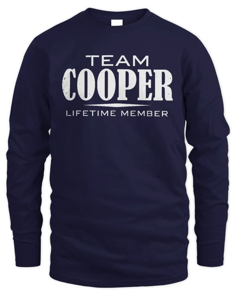 COOPER BL62-K4-128 - Personalized “Team NAME Lifetime Member” - Men's Long Sleeved T-Shirt - Navy