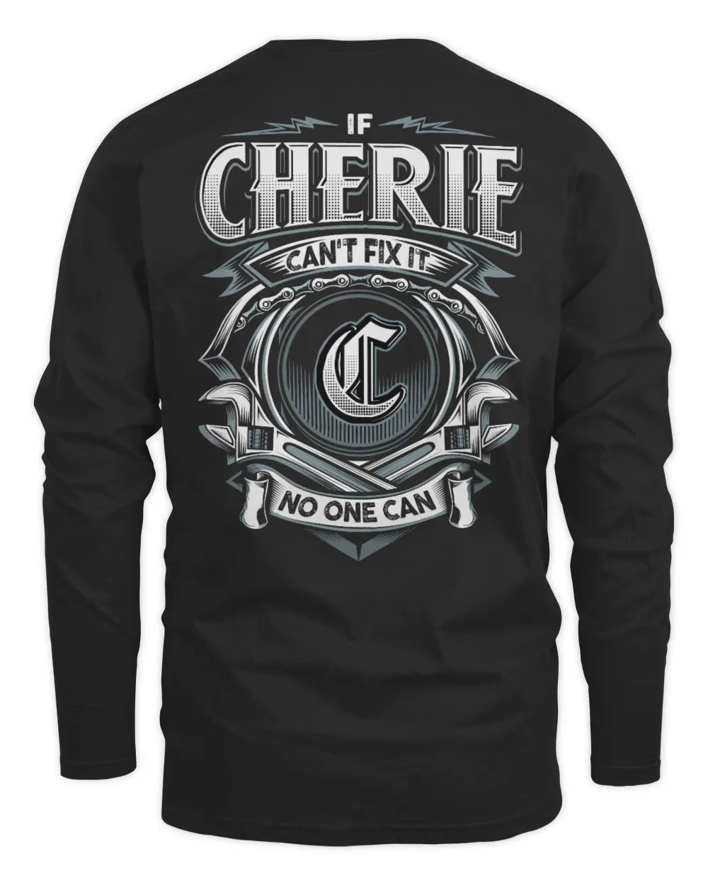 CHERIE AP81-K4-626 - Personalized Ahmed Quote Apparel “If Ahmed Can't Fix It, No One Can” - Men's Long Sleeved T-Shirt - Black