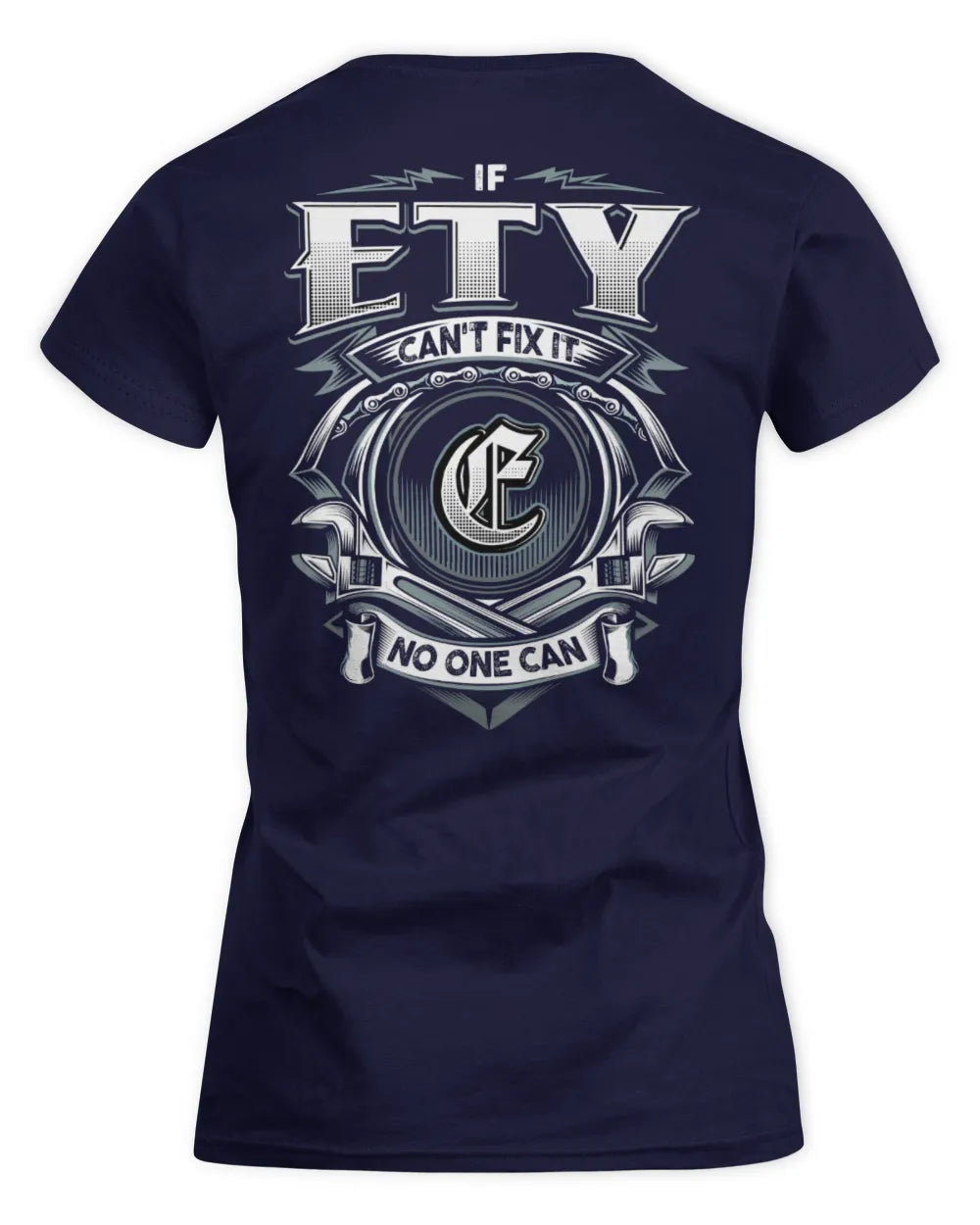 ETY AP81-K4-626 - Personalized Ahmed Quote Apparel “If Ahmed Can't Fix It, No One Can” - Women's Standard T-Shirt - Navy