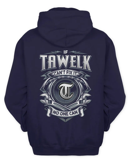 TAWELK AP81-K4-626 - Personalized Ahmed Quote Apparel “If Ahmed Can't Fix It, No One Can” - Unisex Hoodie - Navy