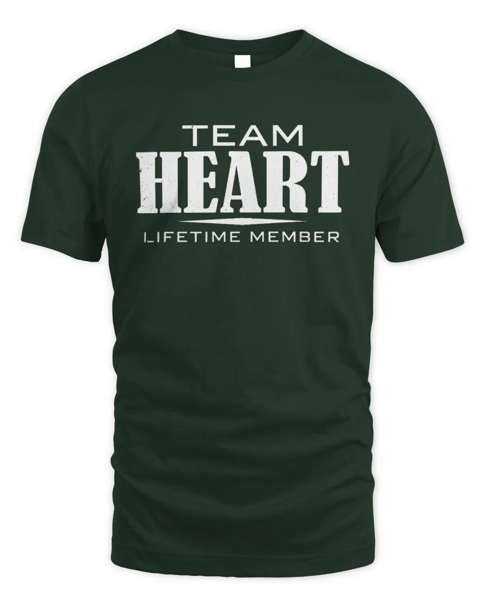 HEART BL62-K4-128 - Personalized “Team NAME Lifetime Member” - Unisex Standard T-Shirt - Forest Green