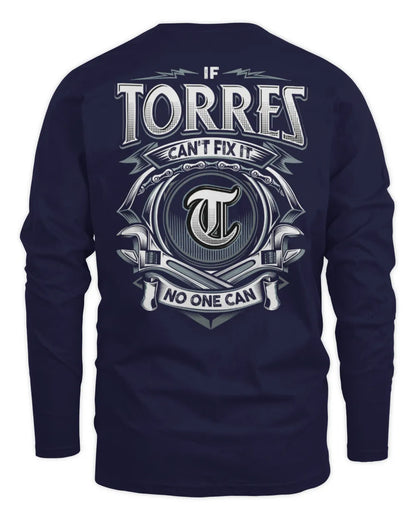 TORRES AP81-K4-626 - Personalized Ahmed Quote Apparel “If Ahmed Can't Fix It, No One Can” - Men's Long Sleeved T-Shirt - Navy