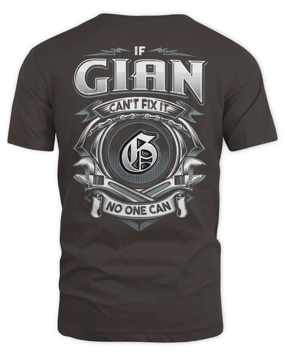 GIAN AP81-K4-626 - Personalized Ahmed Quote Apparel “If Ahmed Can't Fix It, No One Can” - Unisex Standard T-Shirt - Dark Chocolate