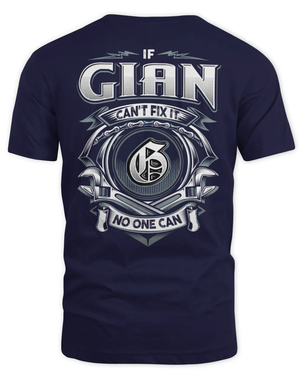 GIAN AP81-K4-626 - Personalized Ahmed Quote Apparel “If Ahmed Can't Fix It, No One Can” - Unisex Standard T-Shirt - Navy