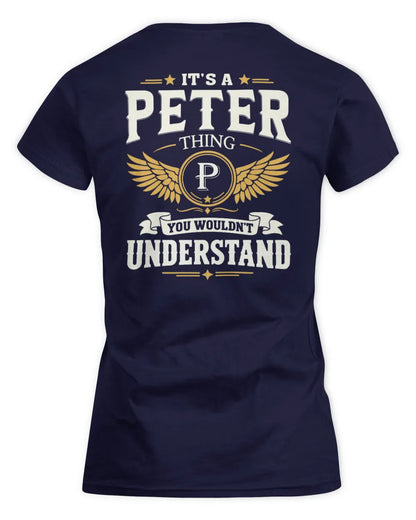 PETER KT06-M008 It’s a [NAME] Thing – You Wouldn’t Understand | Personalized Vintage T-Shirt - Women's Standard T-Shirt - Navy