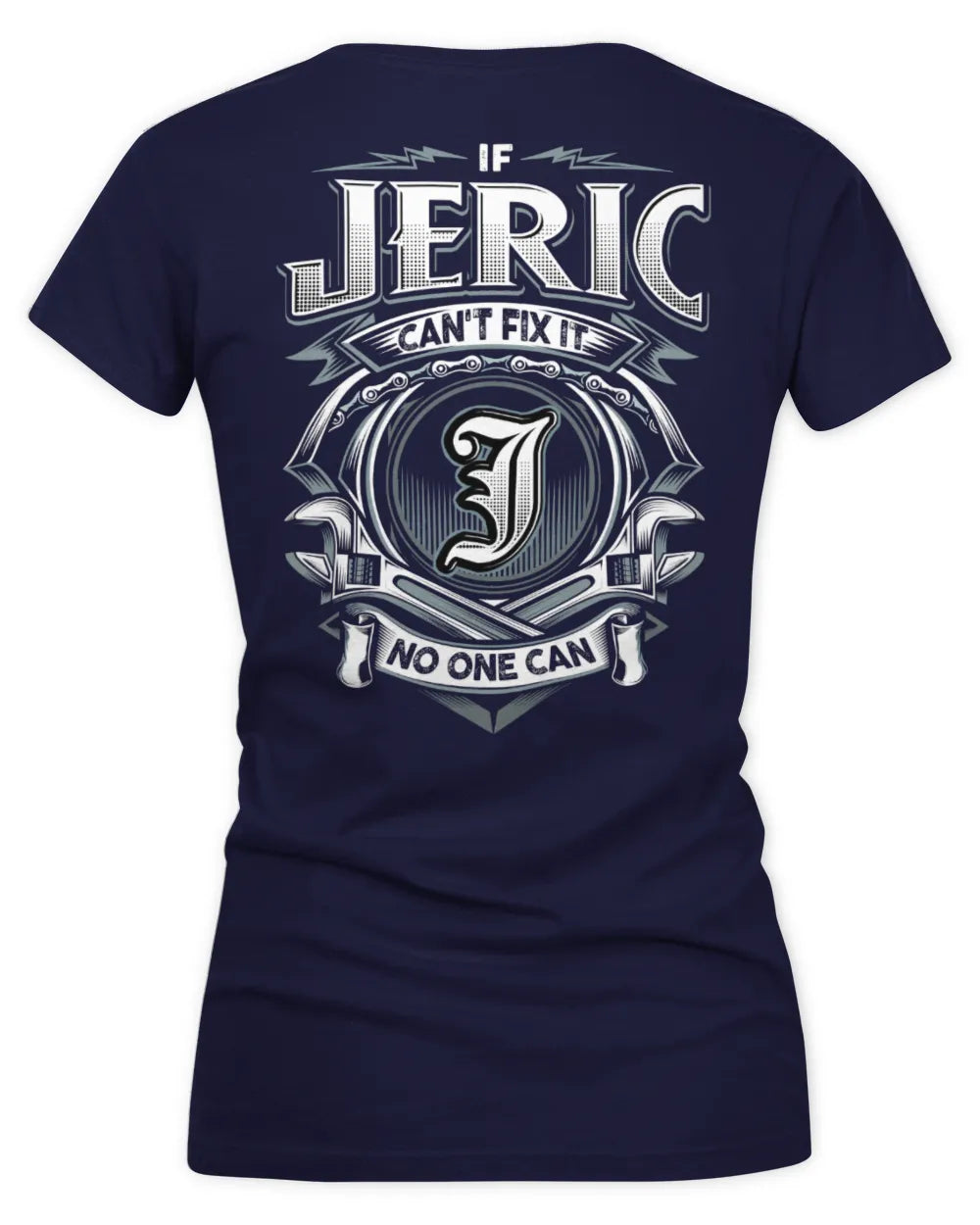 JERIC AP81-K4-626 - Personalized Ahmed Quote Apparel “If Ahmed Can't Fix It, No One Can” - Women's V-Neck T-Shirt - Navy