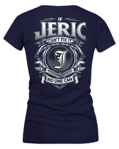 JERIC AP81-K4-626 - Personalized Ahmed Quote Apparel “If Ahmed Can't Fix It, No One Can” - Women's V-Neck T-Shirt - Navy