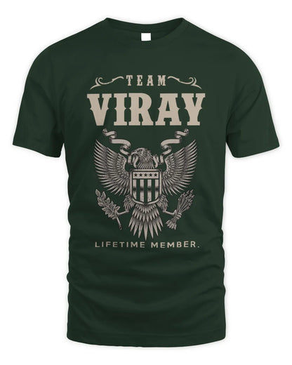 VIRAY TP06-K82 – Personalized Classic Style Apparel “Team NAME Lifetime Member” - Unisex Standard T-Shirt - Forest Green