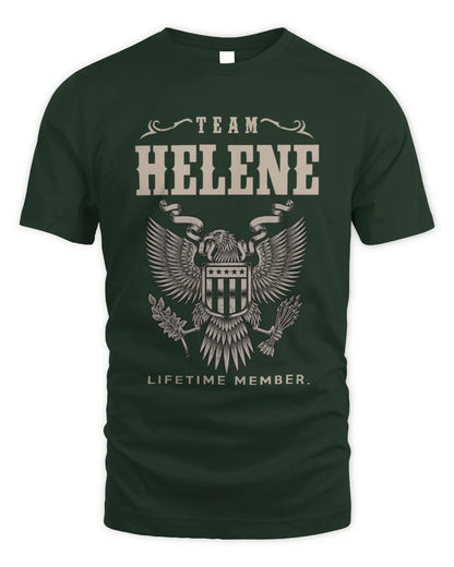 HELENE TP06-K82 – Personalized Classic Style Apparel “Team NAME Lifetime Member” - Unisex Standard T-Shirt - Forest Green