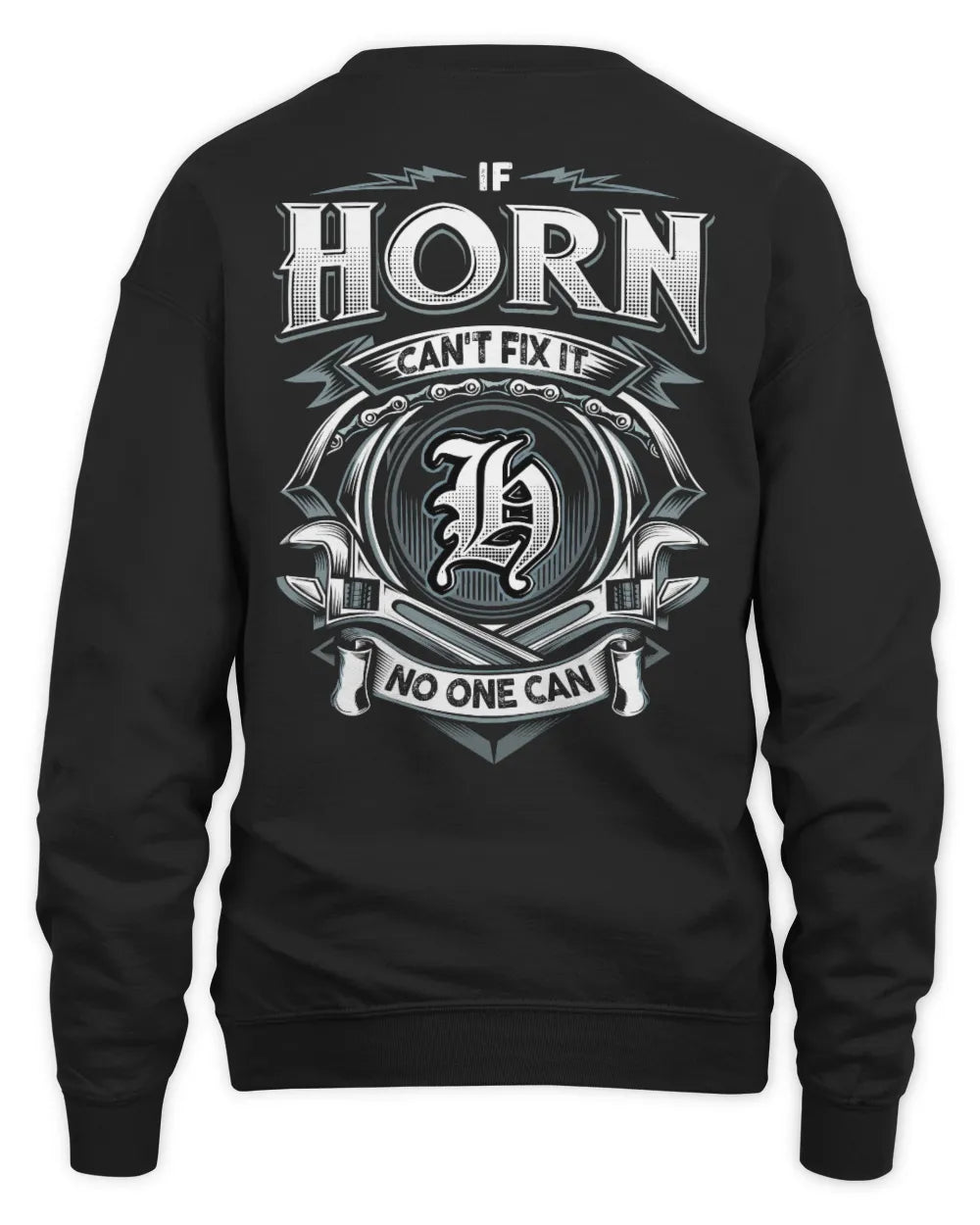 HORN AP81-K4-626 - Personalized Ahmed Quote Apparel “If Ahmed Can't Fix It, No One Can” - Unisex Sweatshirt - Black
